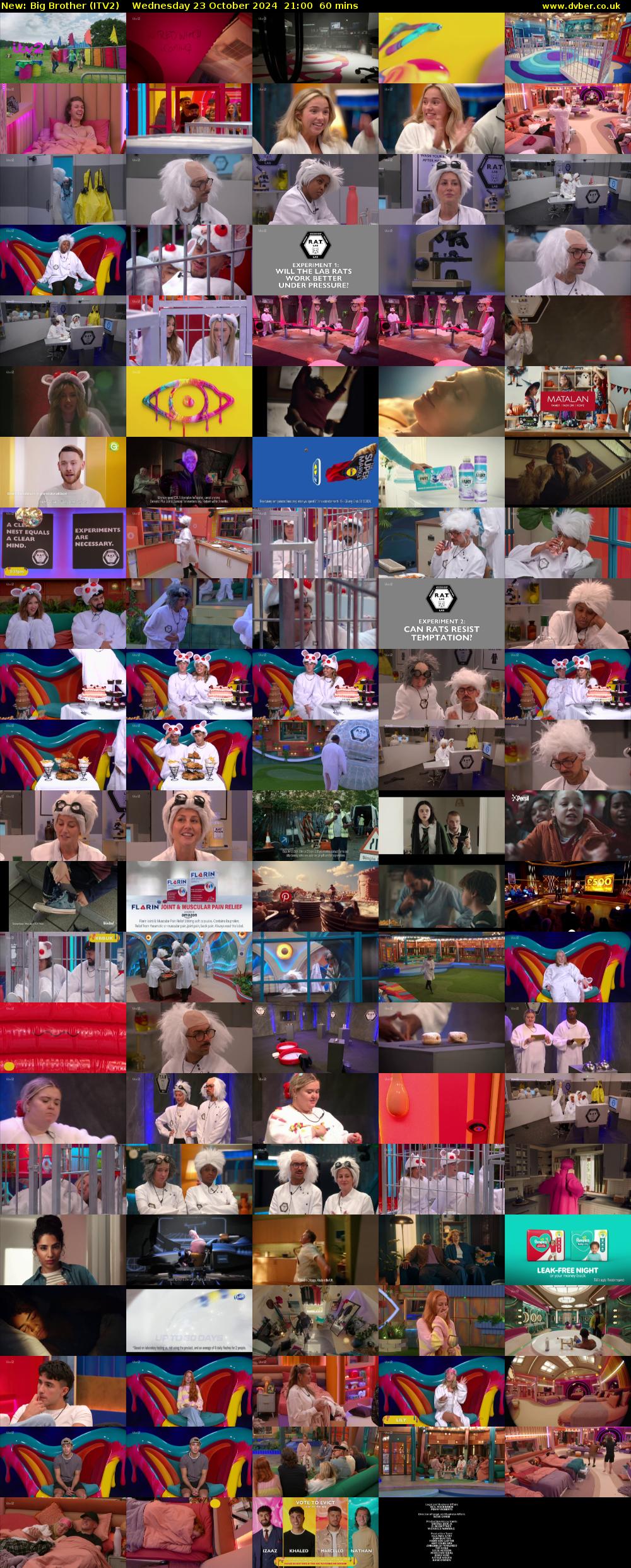 Big Brother (ITV2) Wednesday 23 October 2024 21:00 - 22:00