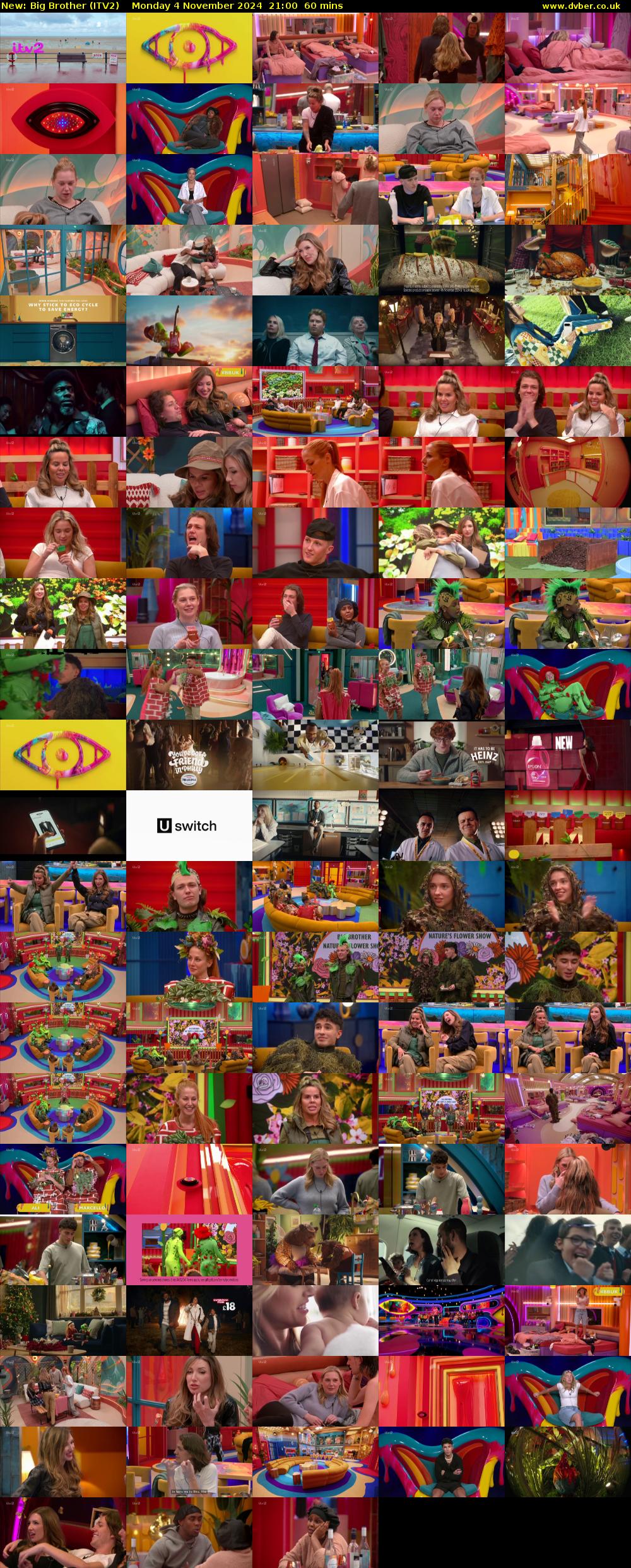Big Brother (ITV2) Monday 4 November 2024 21:00 - 22:00