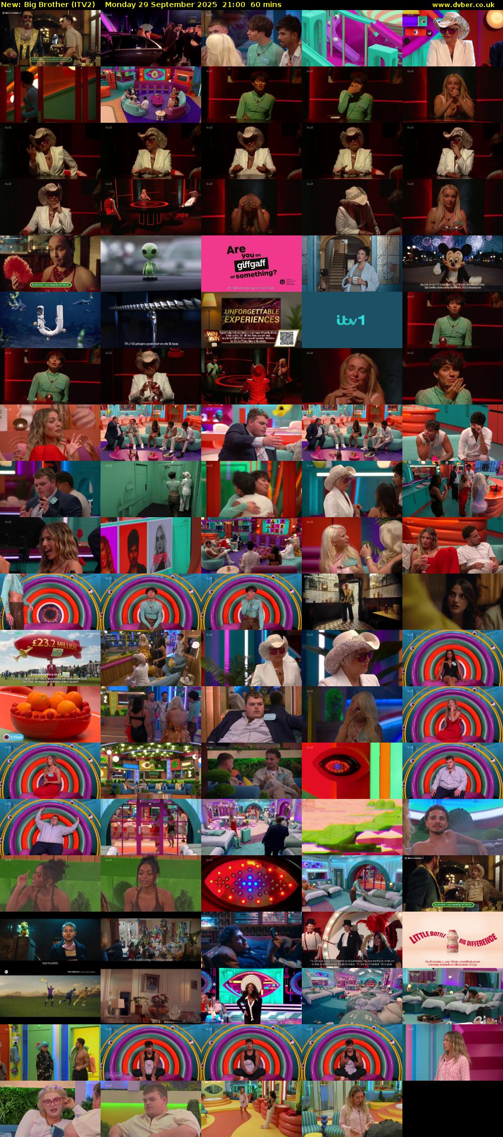 Big Brother (ITV2) Monday 29 September 2025 21:00 - 22:00