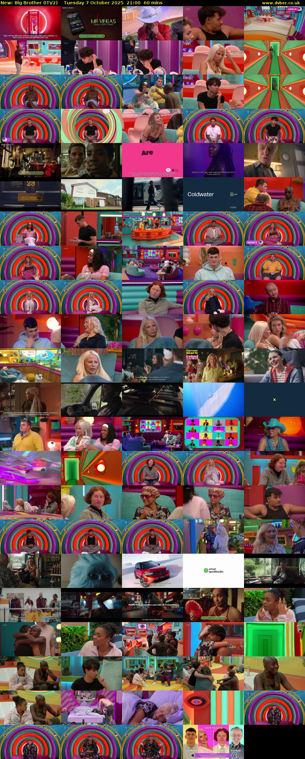 Big Brother (ITV2) Tuesday 7 October 2025 21:00 - 22:00