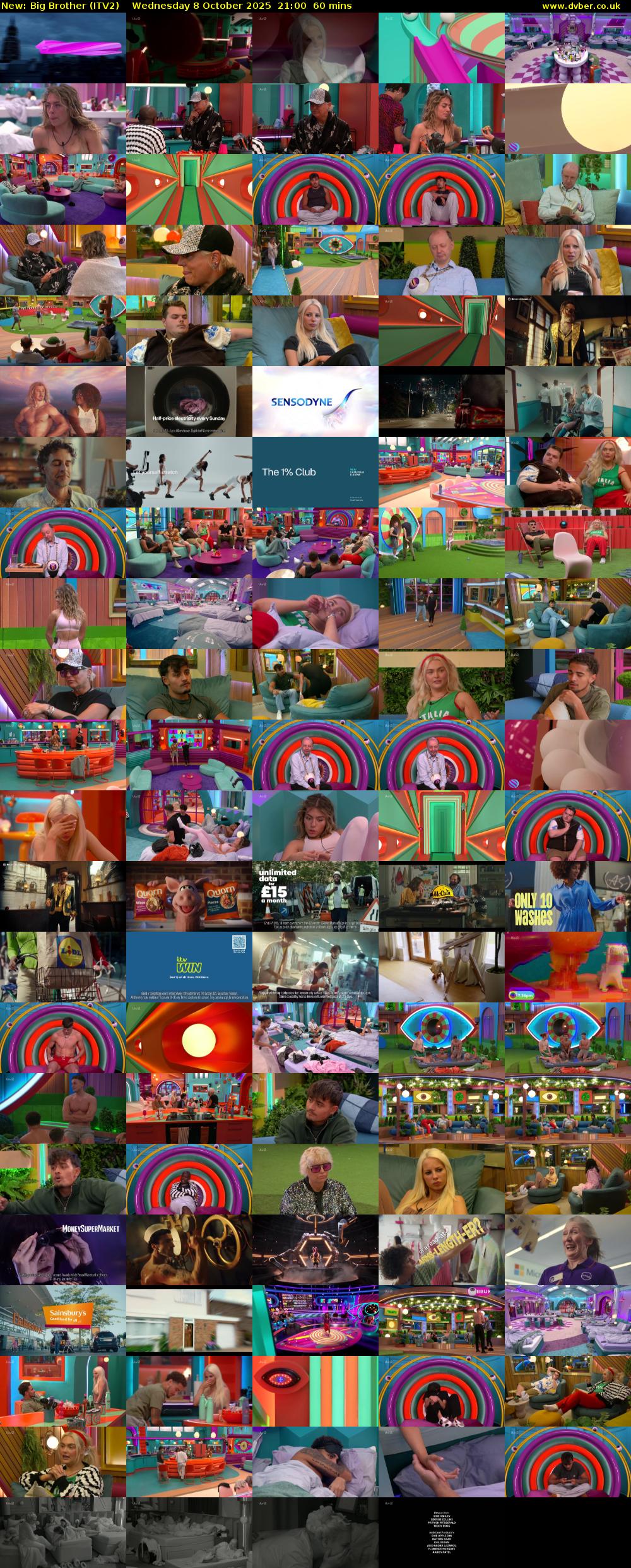Big Brother (ITV2) Wednesday 8 October 2025 21:00 - 22:00