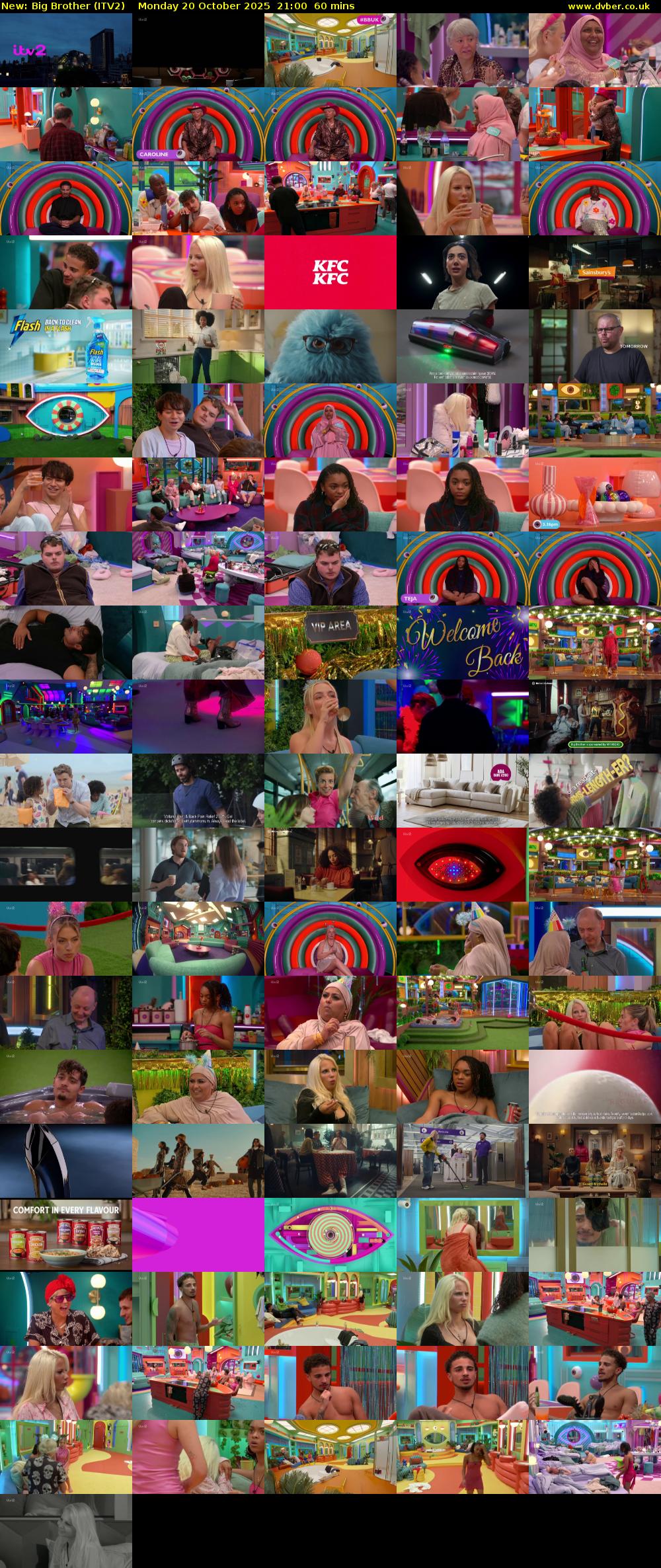 Big Brother (ITV2) Monday 20 October 2025 21:00 - 22:00