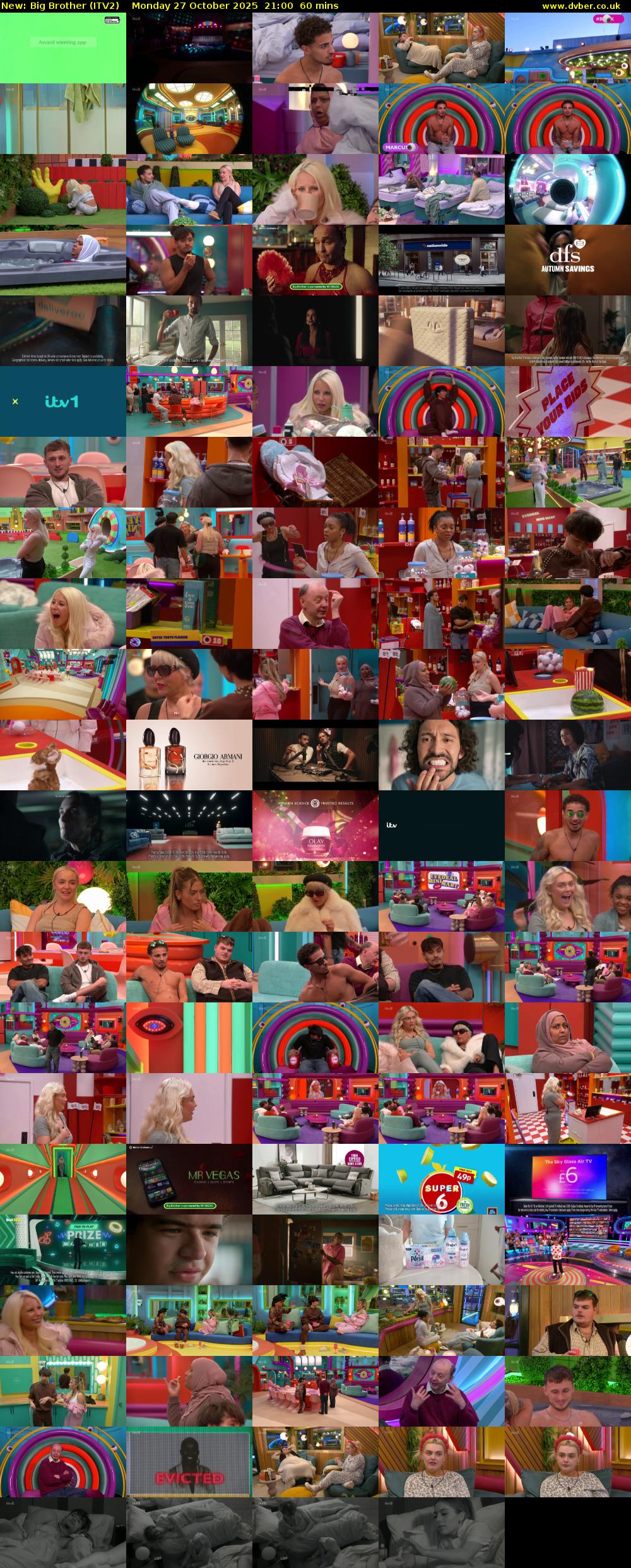 Big Brother (ITV2) Monday 27 October 2025 21:00 - 22:00