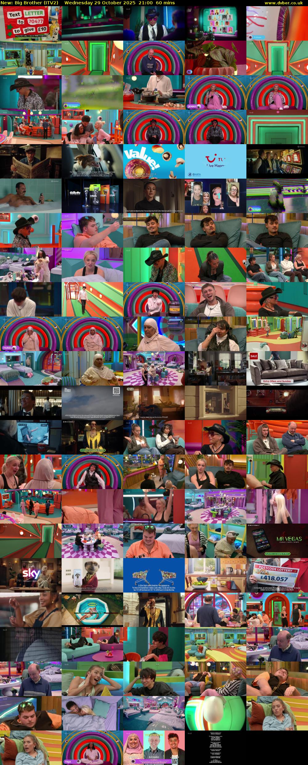 Big Brother (ITV2) Wednesday 29 October 2025 21:00 - 22:00