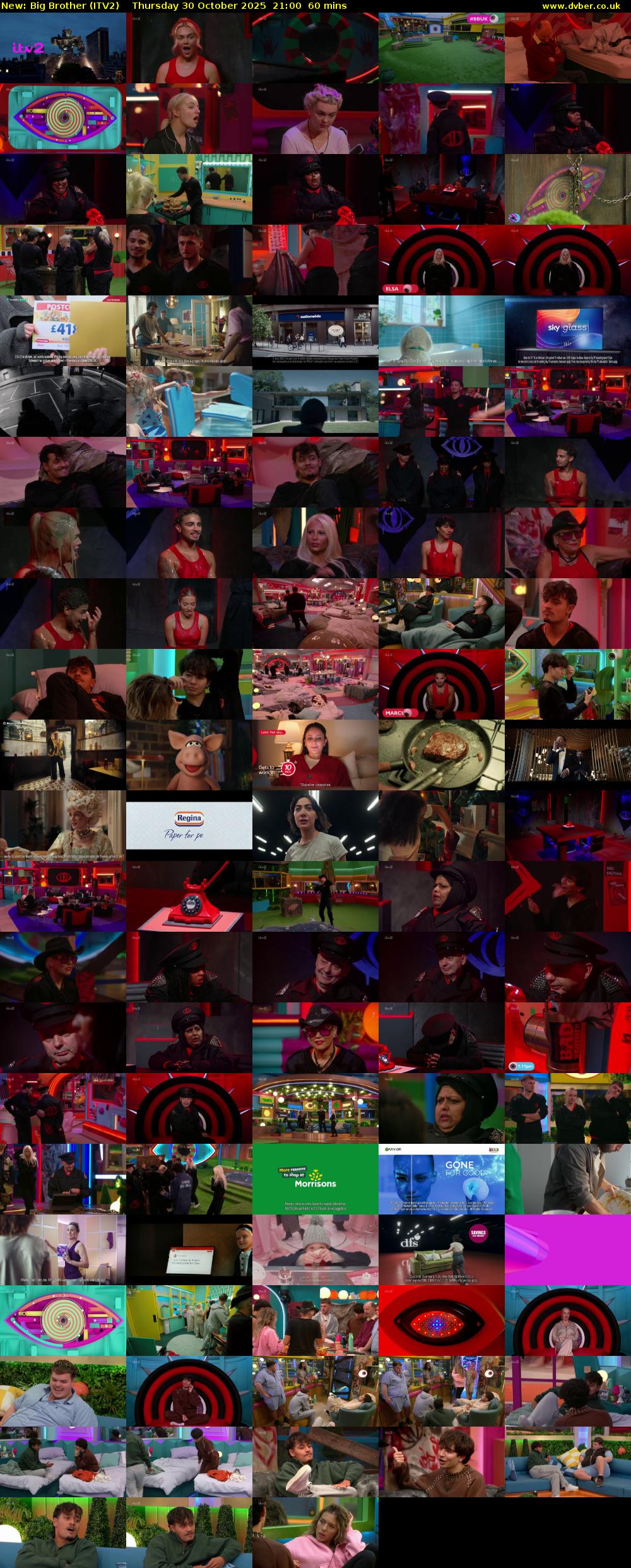Big Brother (ITV2) Thursday 30 October 2025 21:00 - 22:00