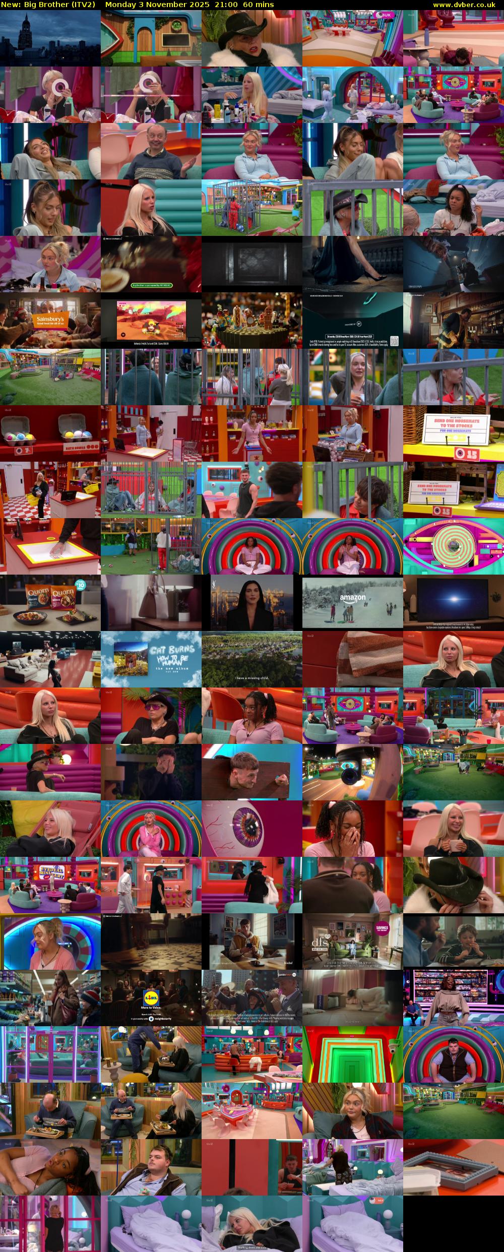 Big Brother (ITV2) Monday 3 November 2025 21:00 - 22:00