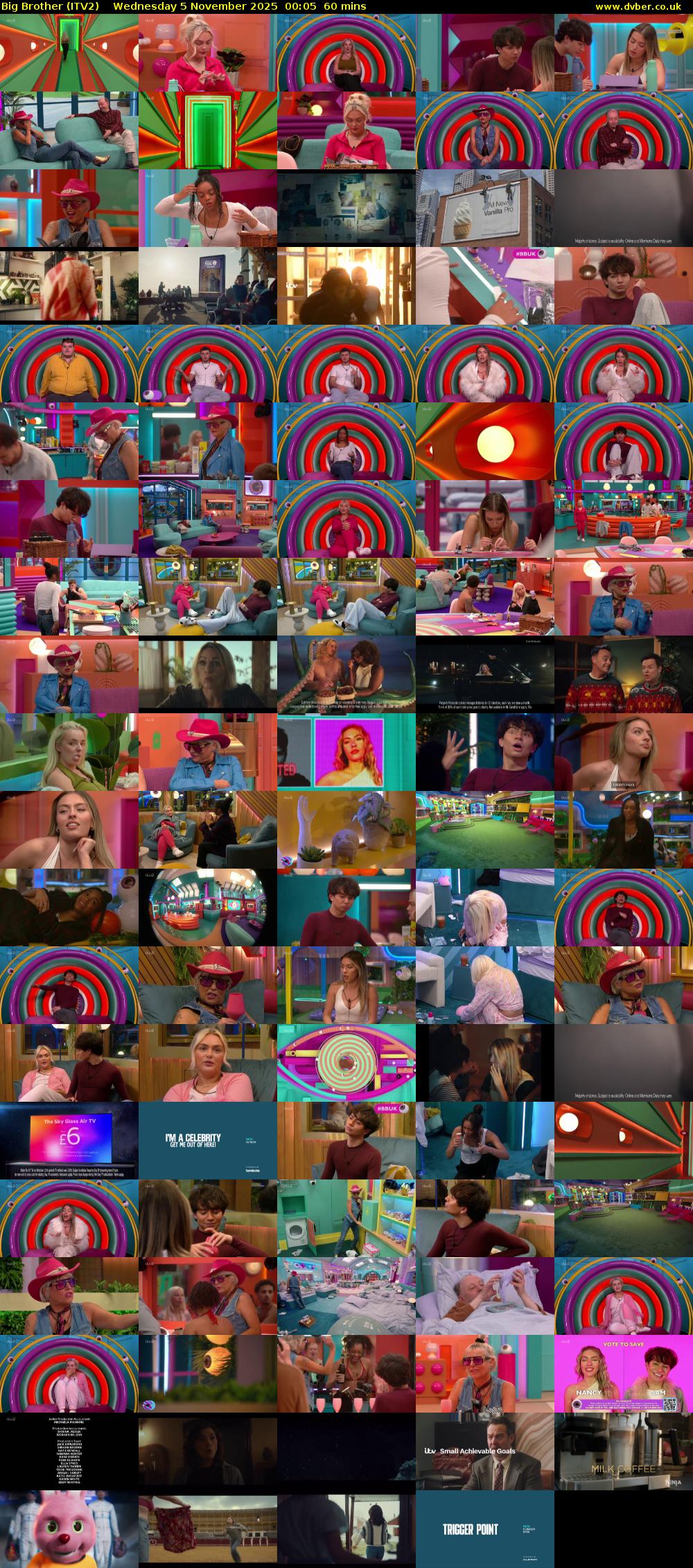 Big Brother (ITV2) Wednesday 5 November 2025 00:05 - 01:05