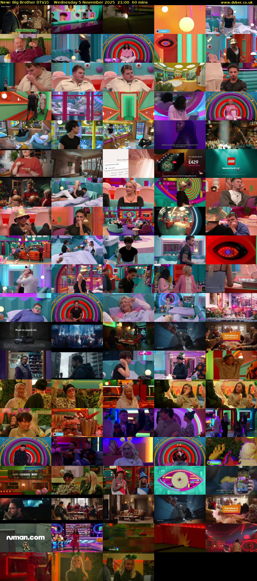 Big Brother (ITV2) Wednesday 5 November 2025 21:00 - 22:00