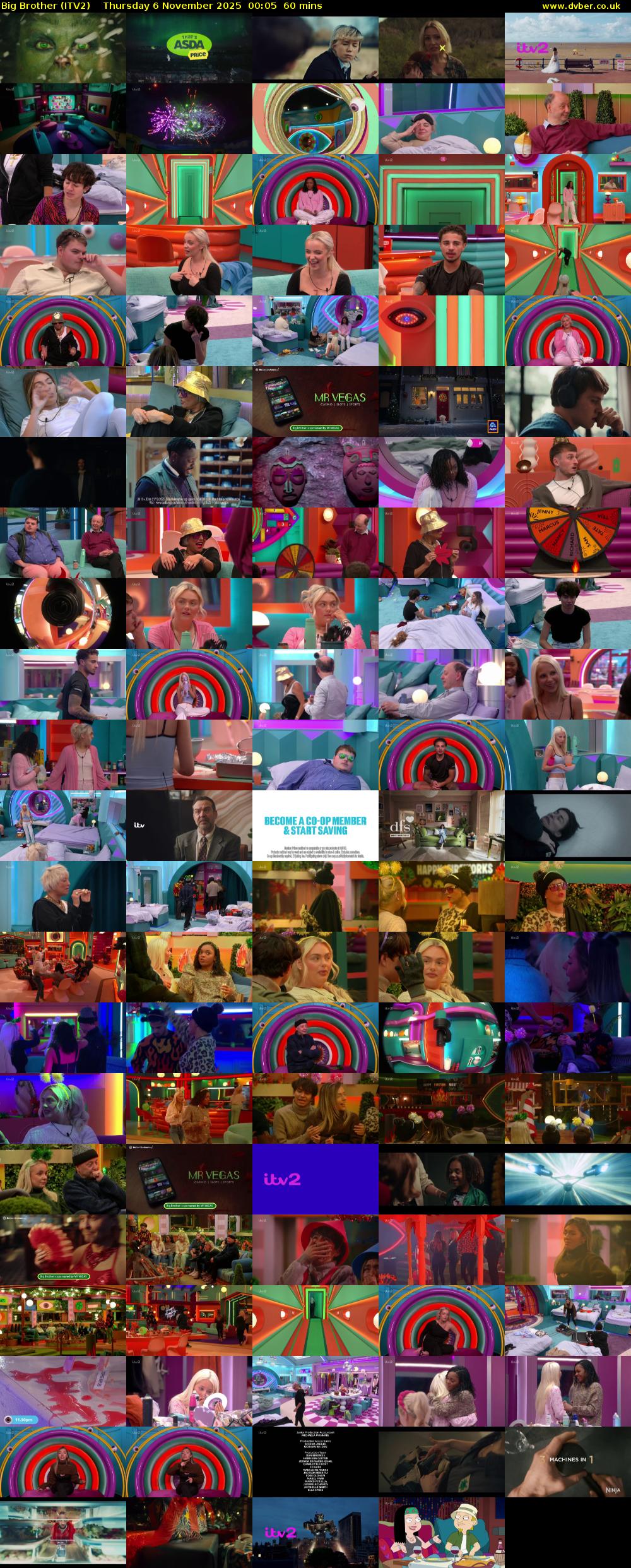 Big Brother (ITV2) Thursday 6 November 2025 00:05 - 01:05