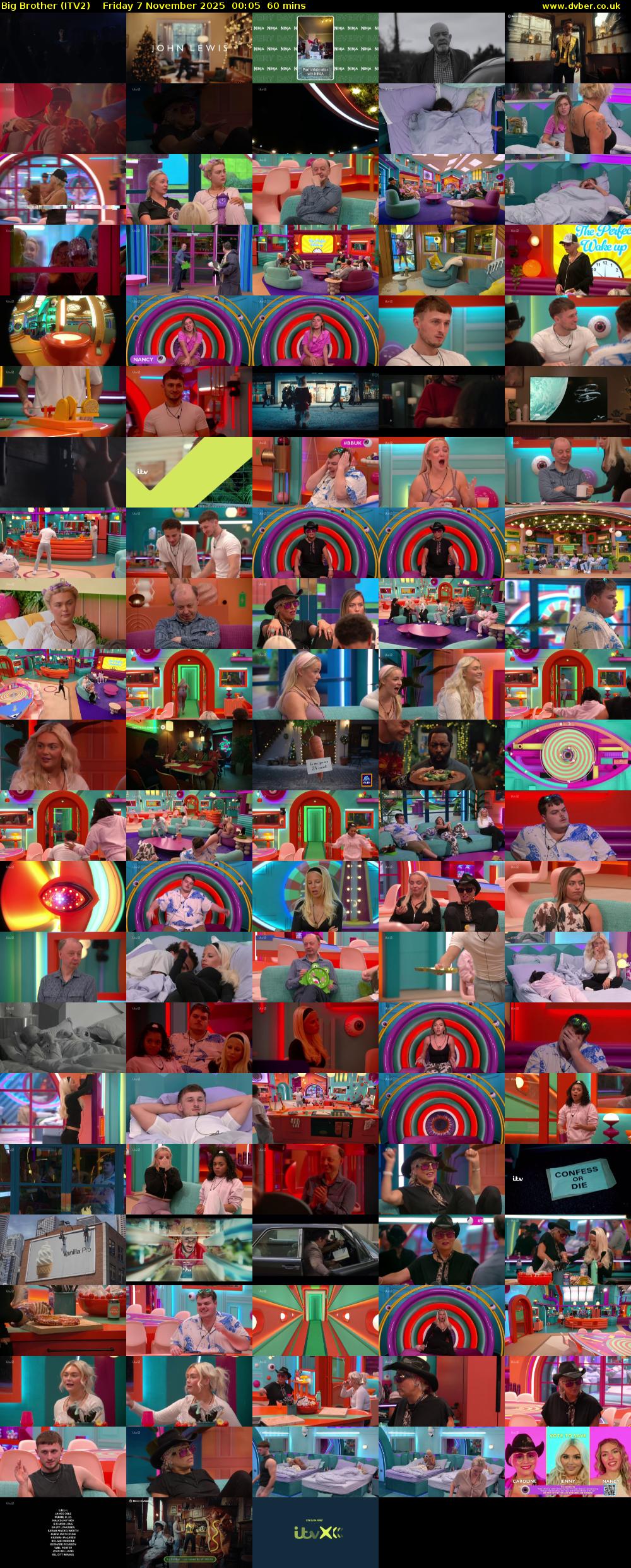 Big Brother (ITV2) Friday 7 November 2025 00:05 - 01:05