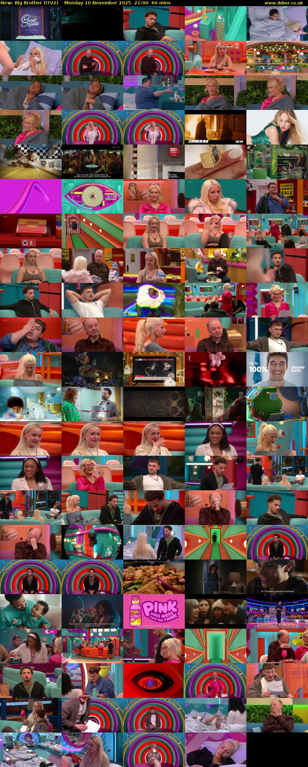 Big Brother (ITV2) Monday 10 November 2025 21:00 - 22:00