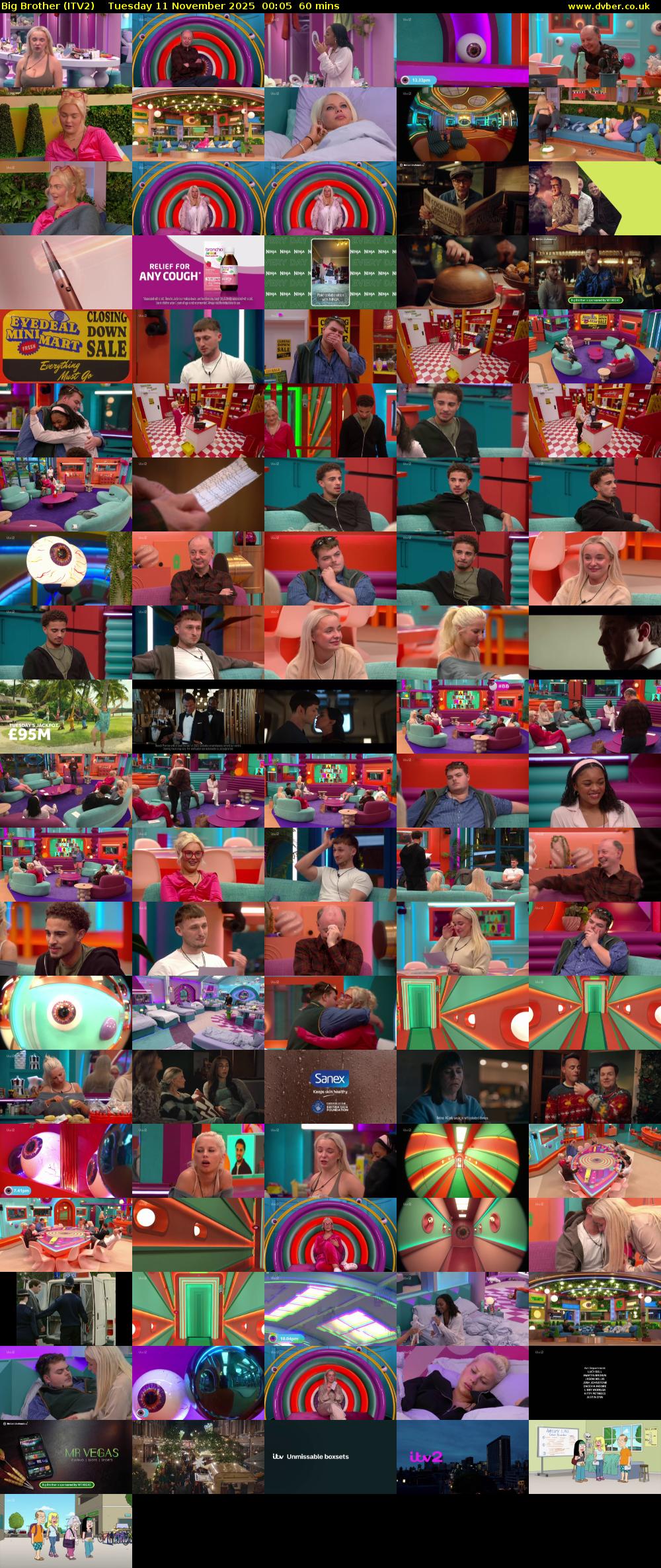 Big Brother (ITV2) Tuesday 11 November 2025 00:05 - 01:05