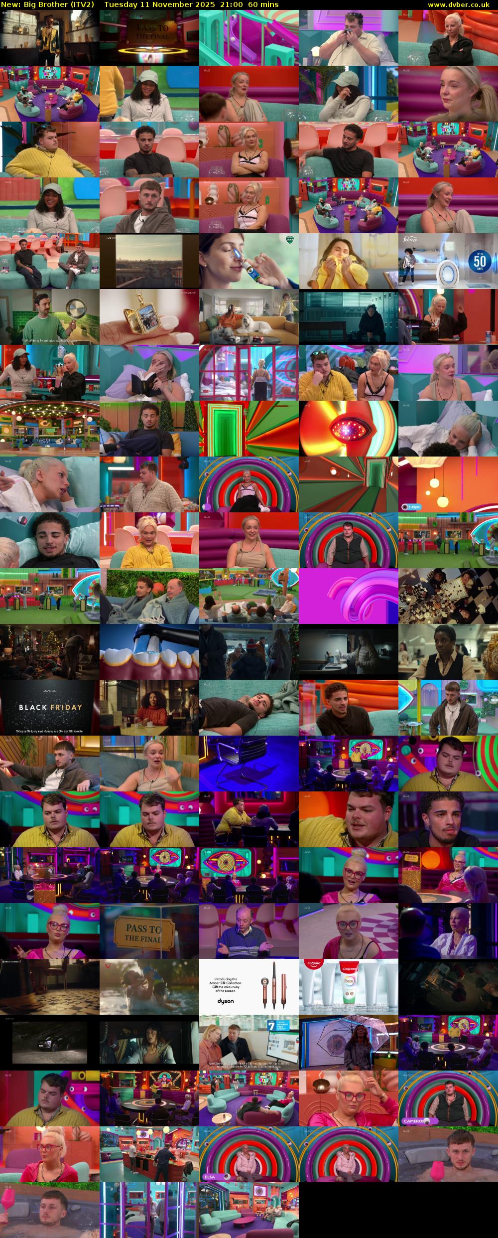 Big Brother (ITV2) Tuesday 11 November 2025 21:00 - 22:00