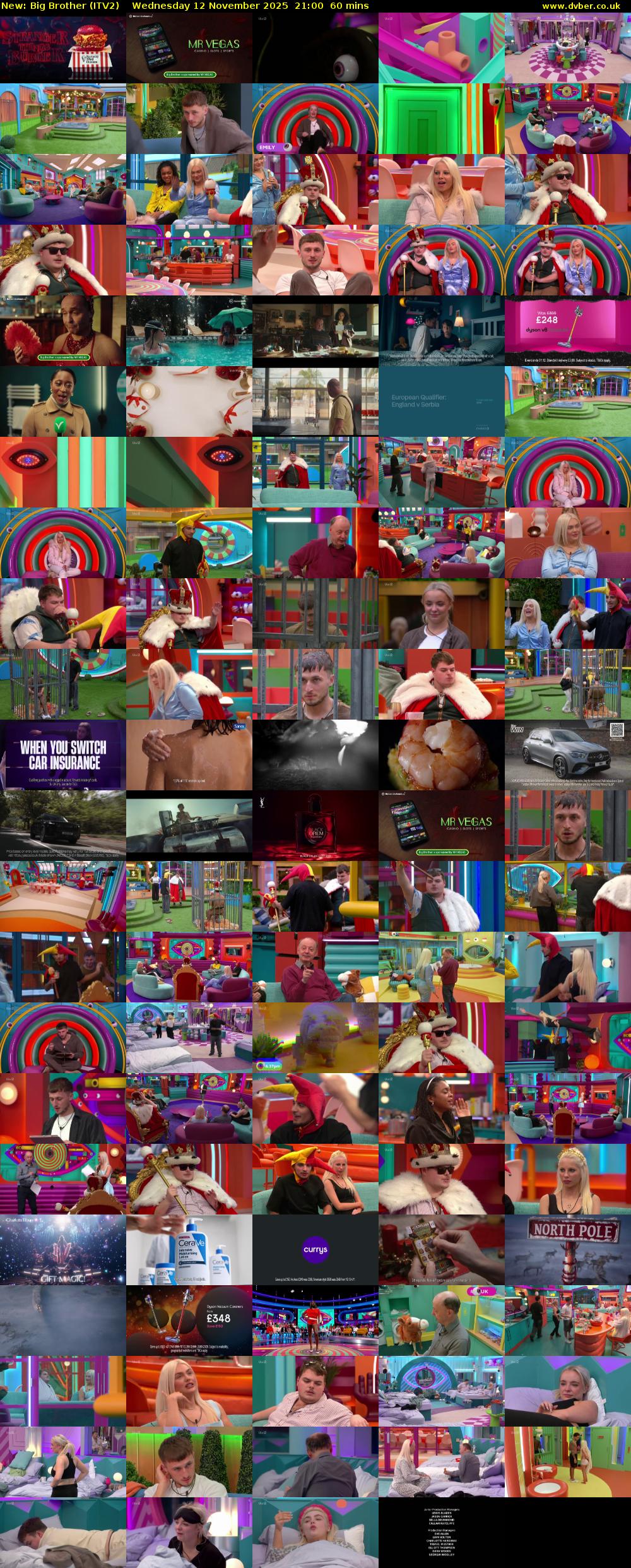 Big Brother (ITV2) Wednesday 12 November 2025 21:00 - 22:00