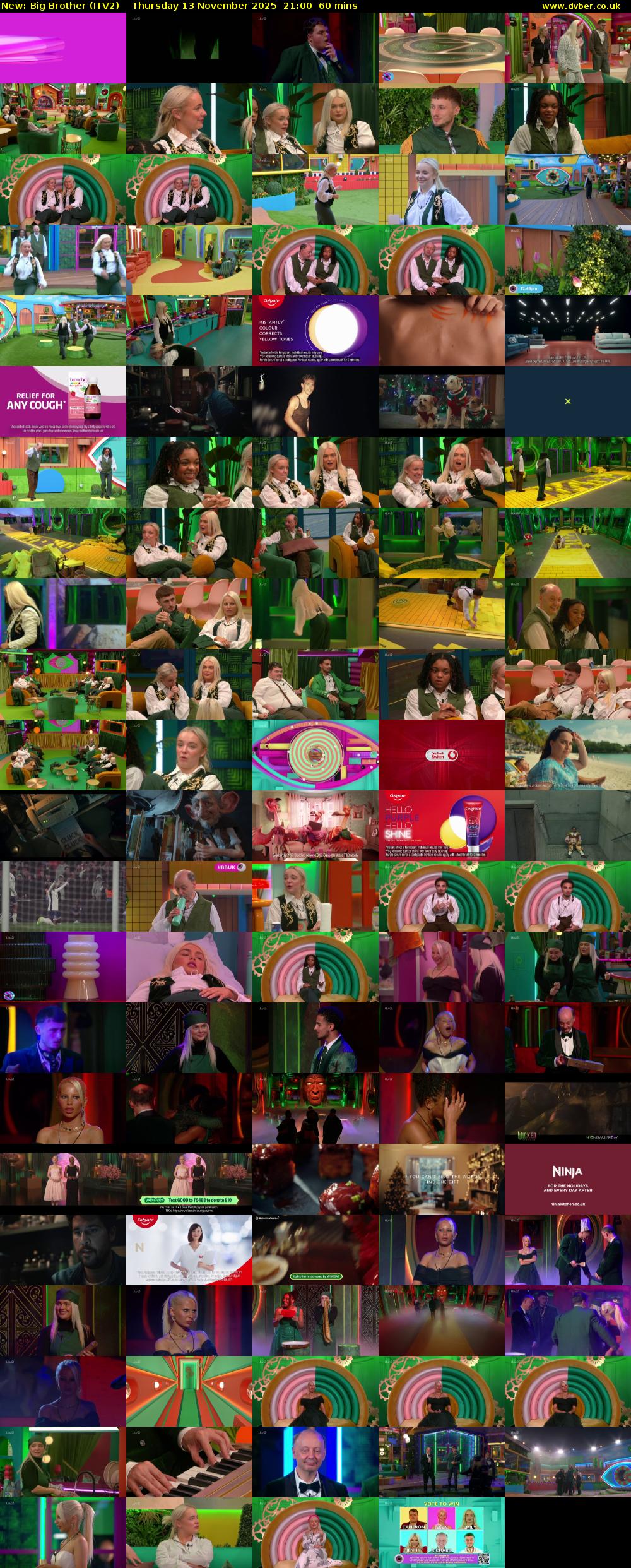 Big Brother (ITV2) Thursday 13 November 2025 21:00 - 22:00