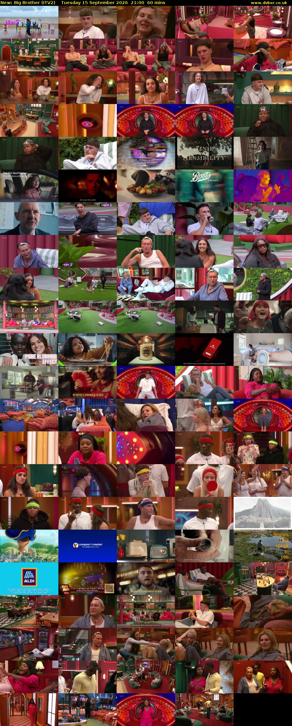 Big Brother (ITV2) Tuesday 15 September 2026 21:00 - 22:00