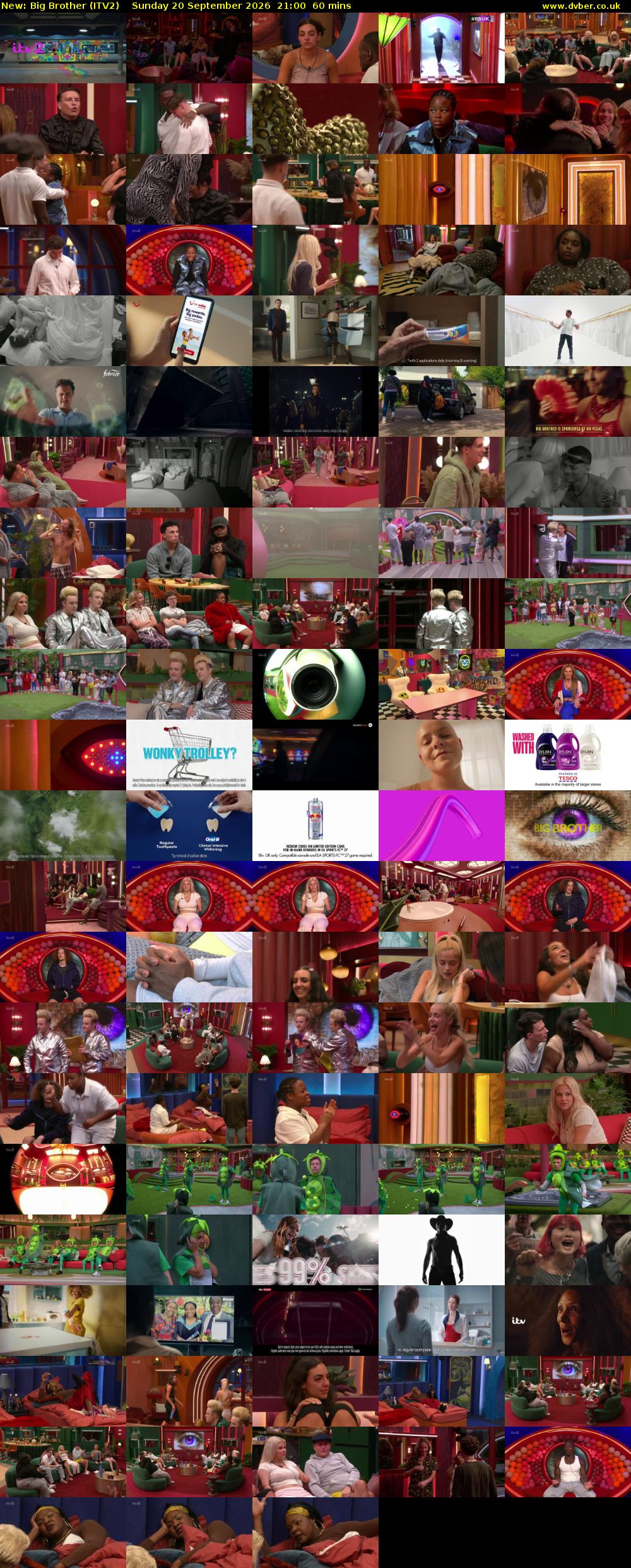 Big Brother (ITV2) Sunday 20 September 2026 21:00 - 22:00