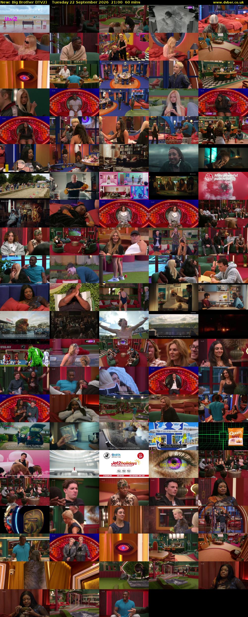 Big Brother (ITV2) Tuesday 22 September 2026 21:00 - 22:00