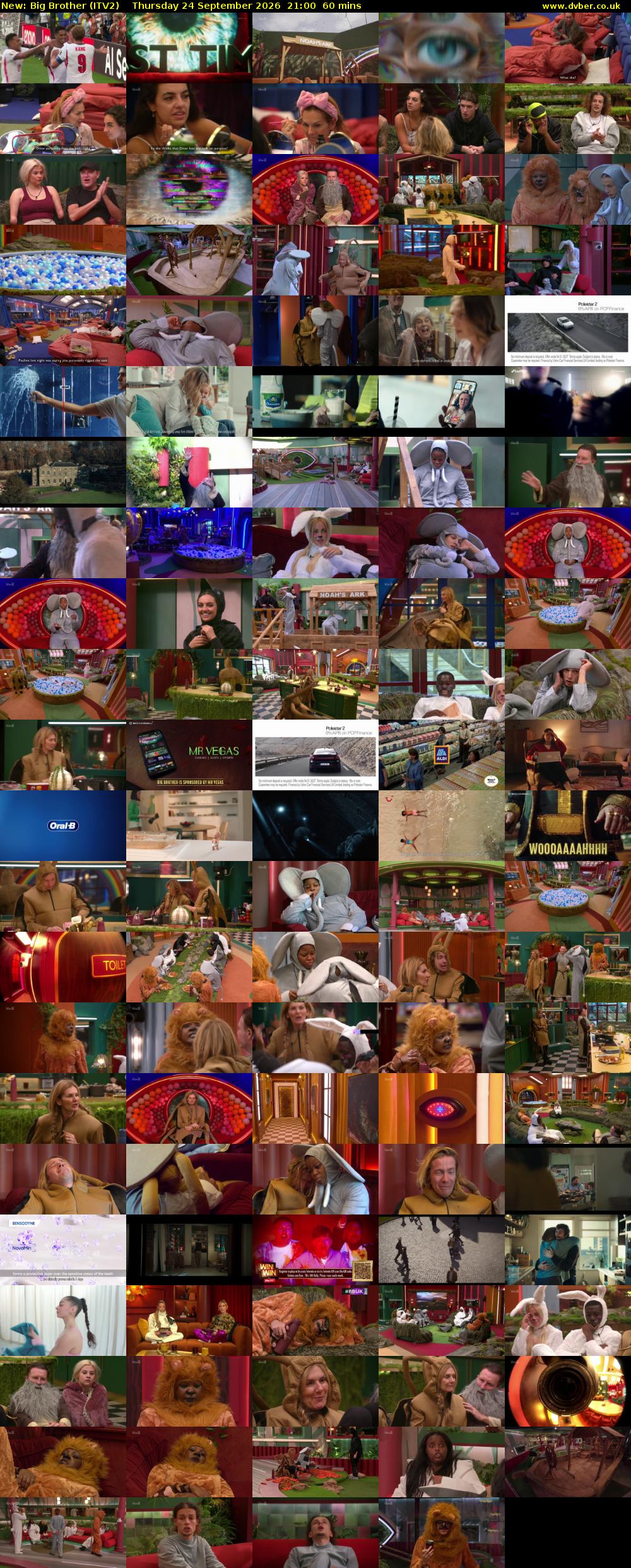 Big Brother (ITV2) Thursday 24 September 2026 21:00 - 22:00