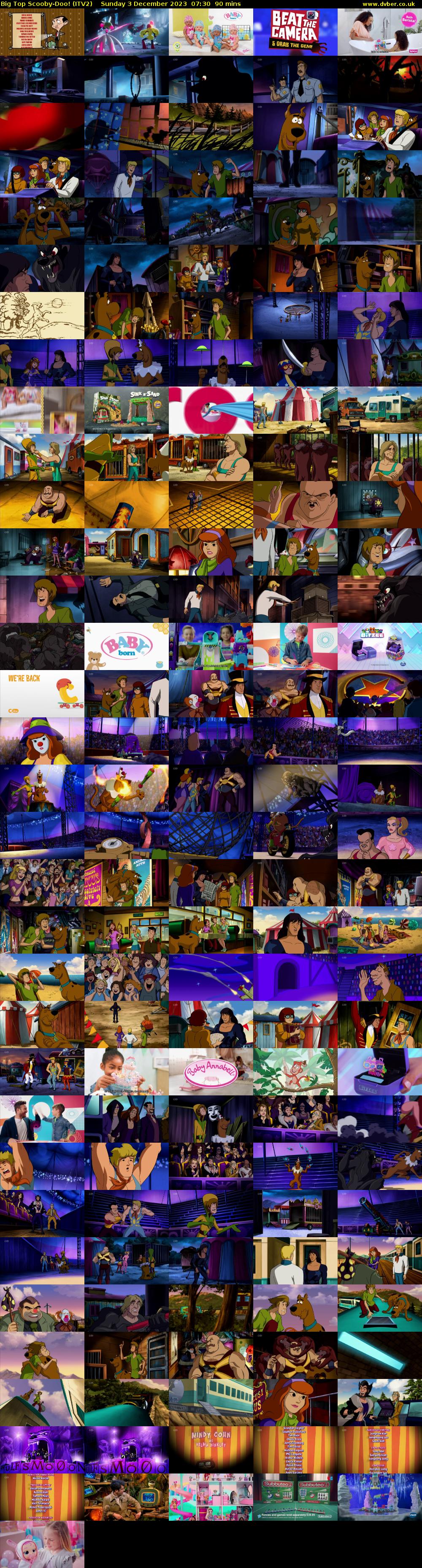 Big Top Scooby-Doo! (ITV2) Sunday 3 December 2023 07:30 - 09:00
