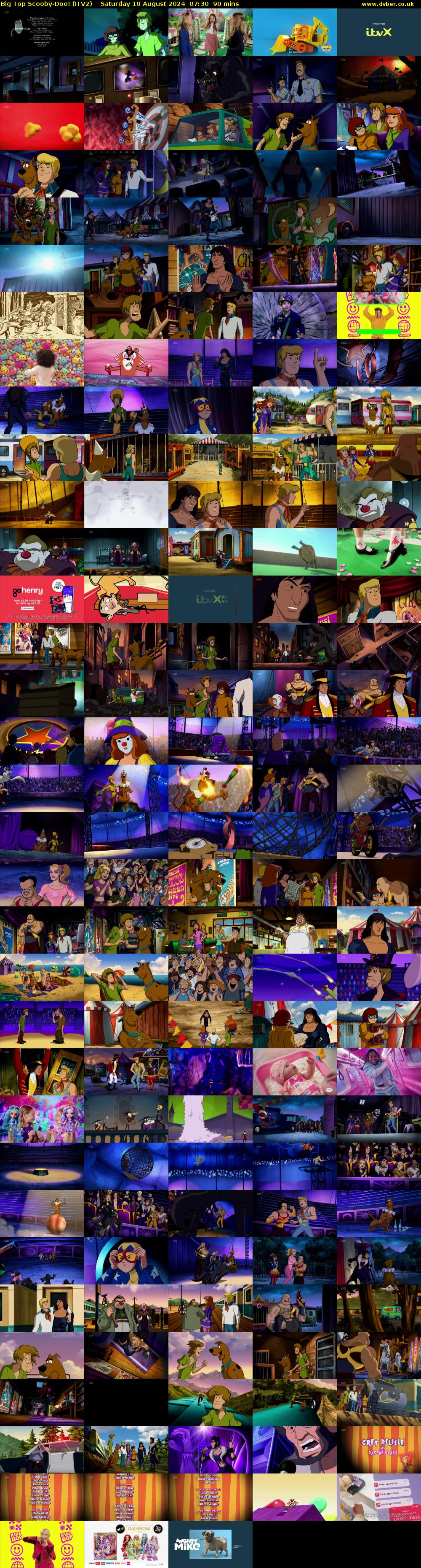 Big Top Scooby-Doo! (ITV2) Saturday 10 August 2024 07:30 - 09:00