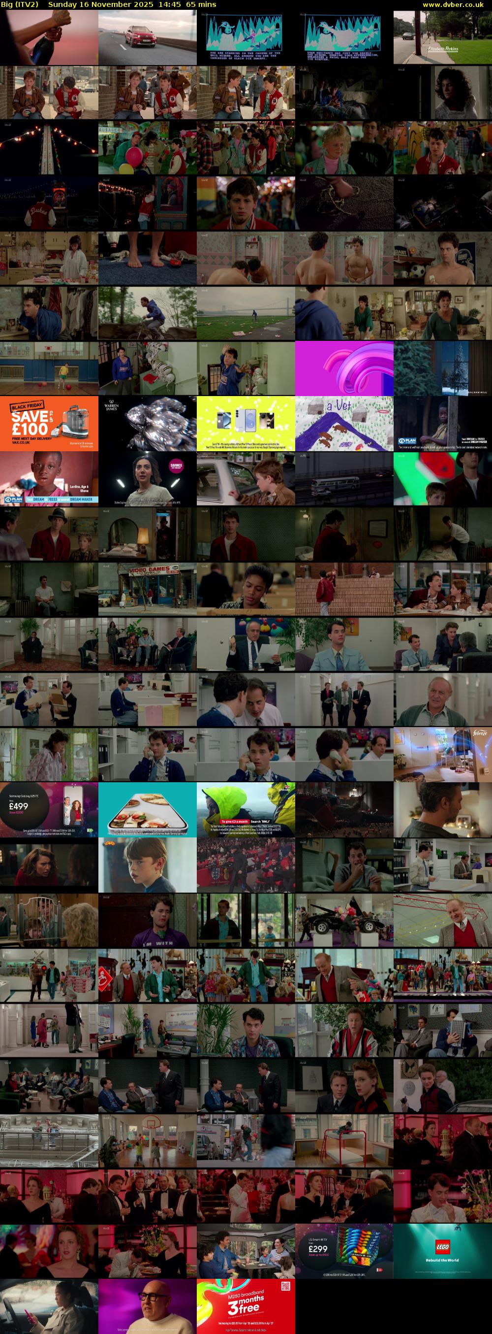 Big (ITV2) Sunday 16 November 2025 14:45 - 15:50