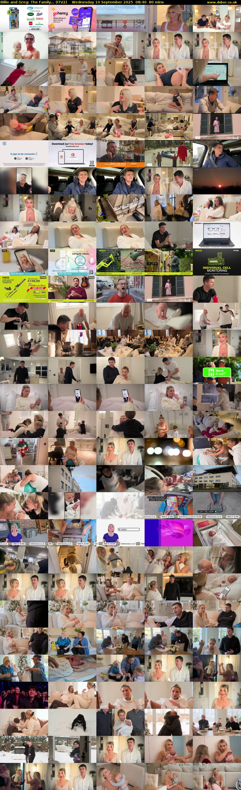 Billie and Greg: The Family... (ITV2) Wednesday 10 September 2025 08:40 - 10:00