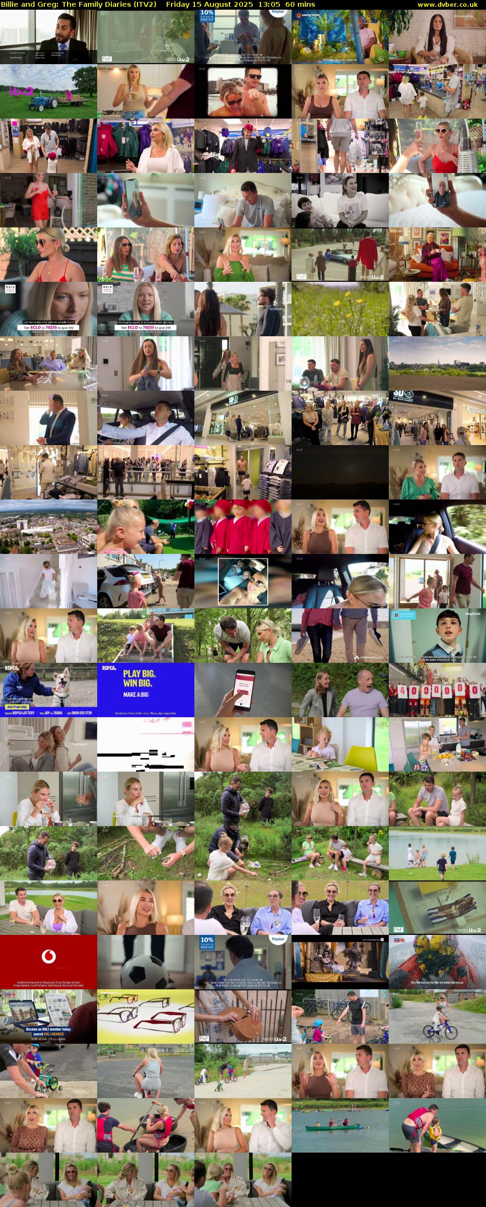 Billie and Greg: The Family Diaries (ITV2) Friday 15 August 2025 13:05 - 14:05