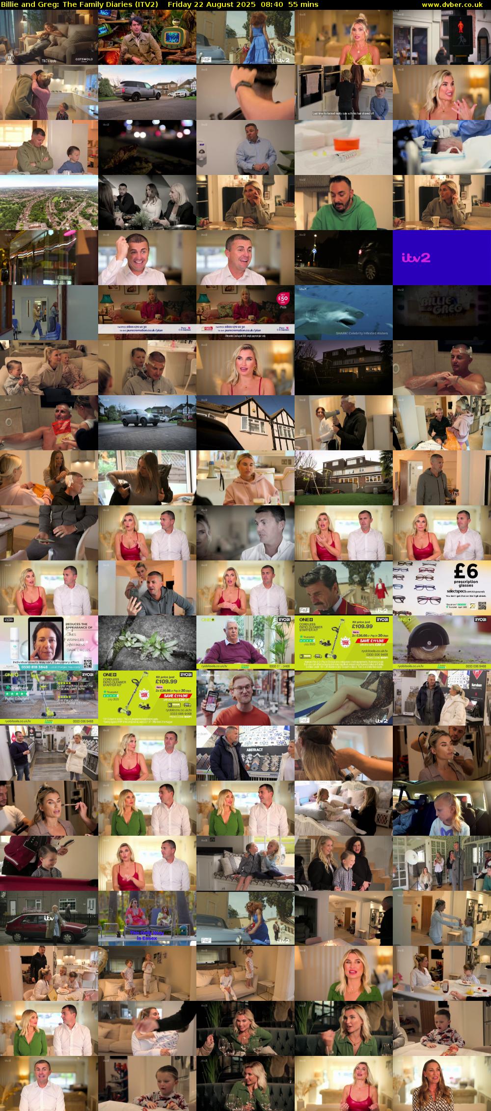 Billie and Greg: The Family Diaries (ITV2) Friday 22 August 2025 08:40 - 09:35