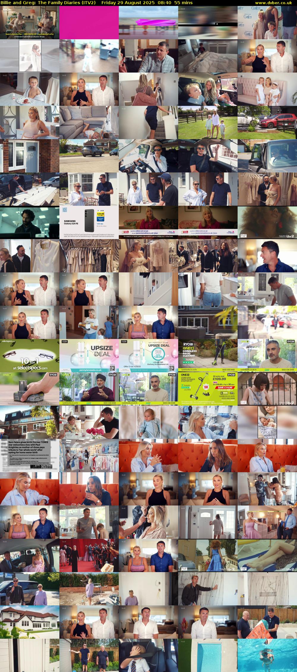 Billie and Greg: The Family Diaries (ITV2) Friday 29 August 2025 08:40 - 09:35