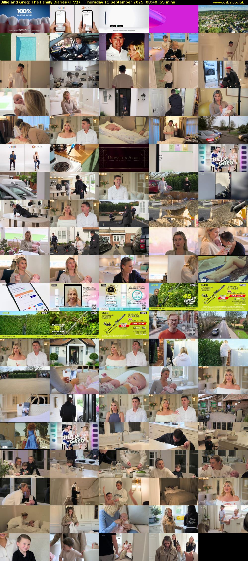 Billie and Greg: The Family Diaries (ITV2) Thursday 11 September 2025 08:40 - 09:35