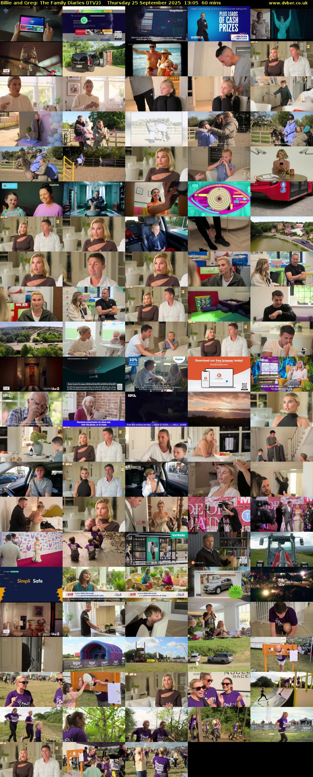 Billie and Greg: The Family Diaries (ITV2) Thursday 25 September 2025 13:05 - 14:05