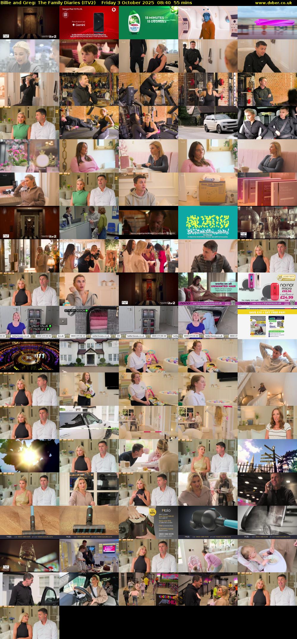 Billie and Greg: The Family Diaries (ITV2) Friday 3 October 2025 08:40 - 09:35