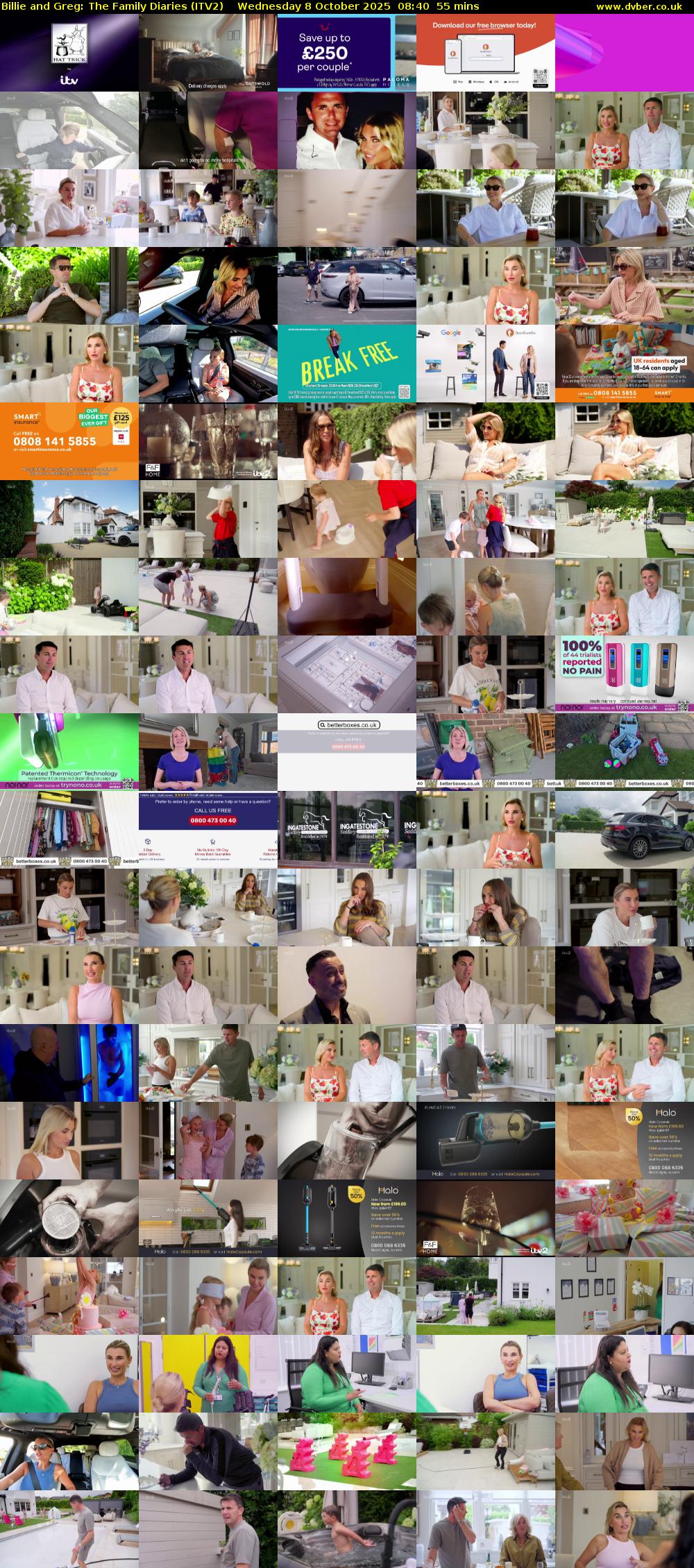 Billie and Greg: The Family Diaries (ITV2) Wednesday 8 October 2025 08:40 - 09:35
