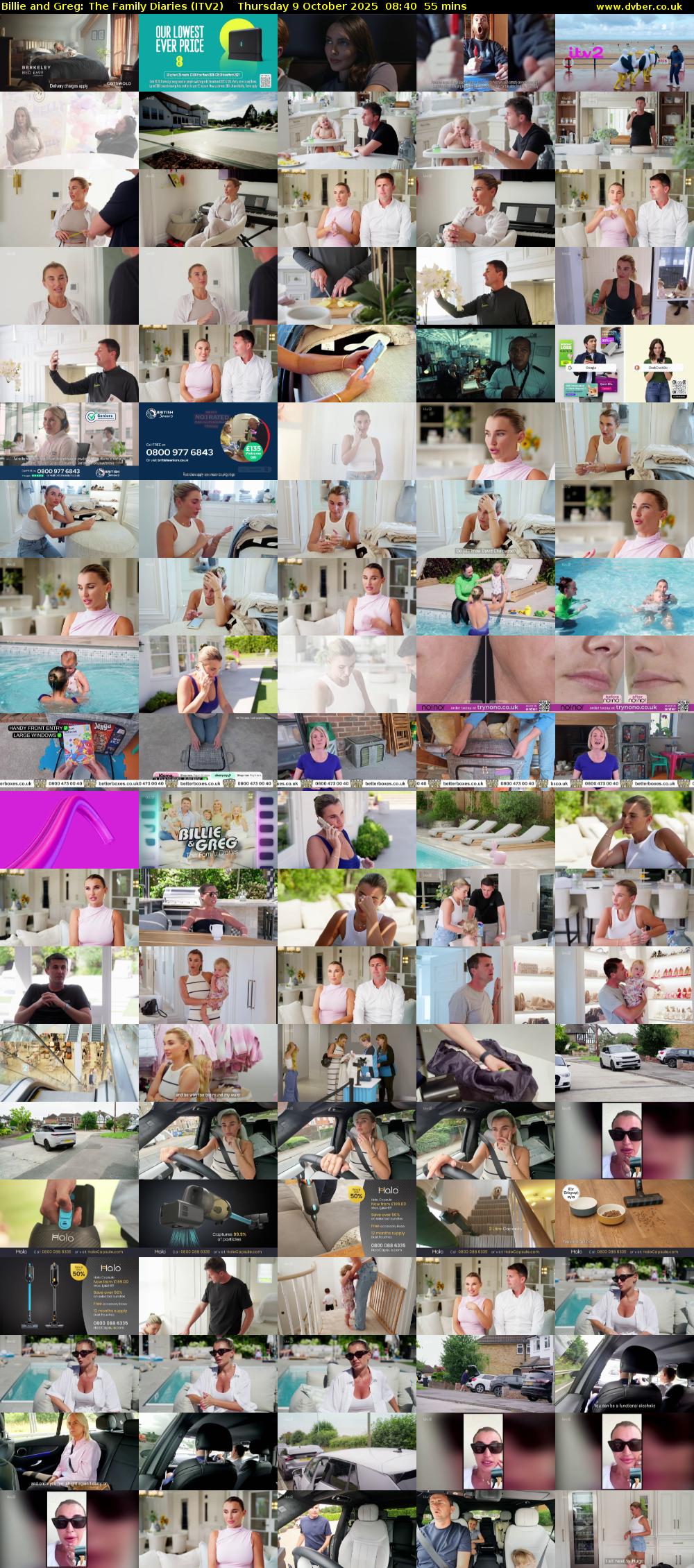 Billie and Greg: The Family Diaries (ITV2) Thursday 9 October 2025 08:40 - 09:35