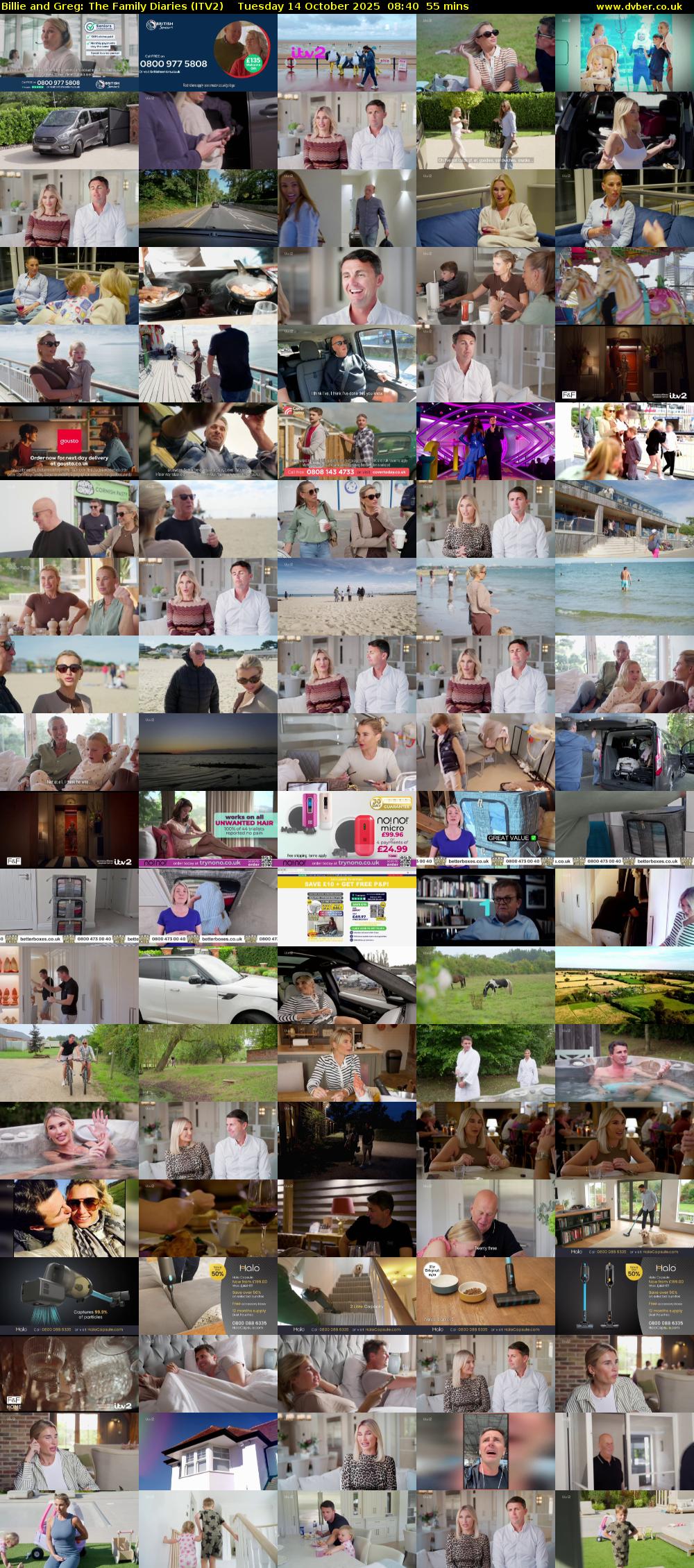 Billie and Greg: The Family Diaries (ITV2) Tuesday 14 October 2025 08:40 - 09:35