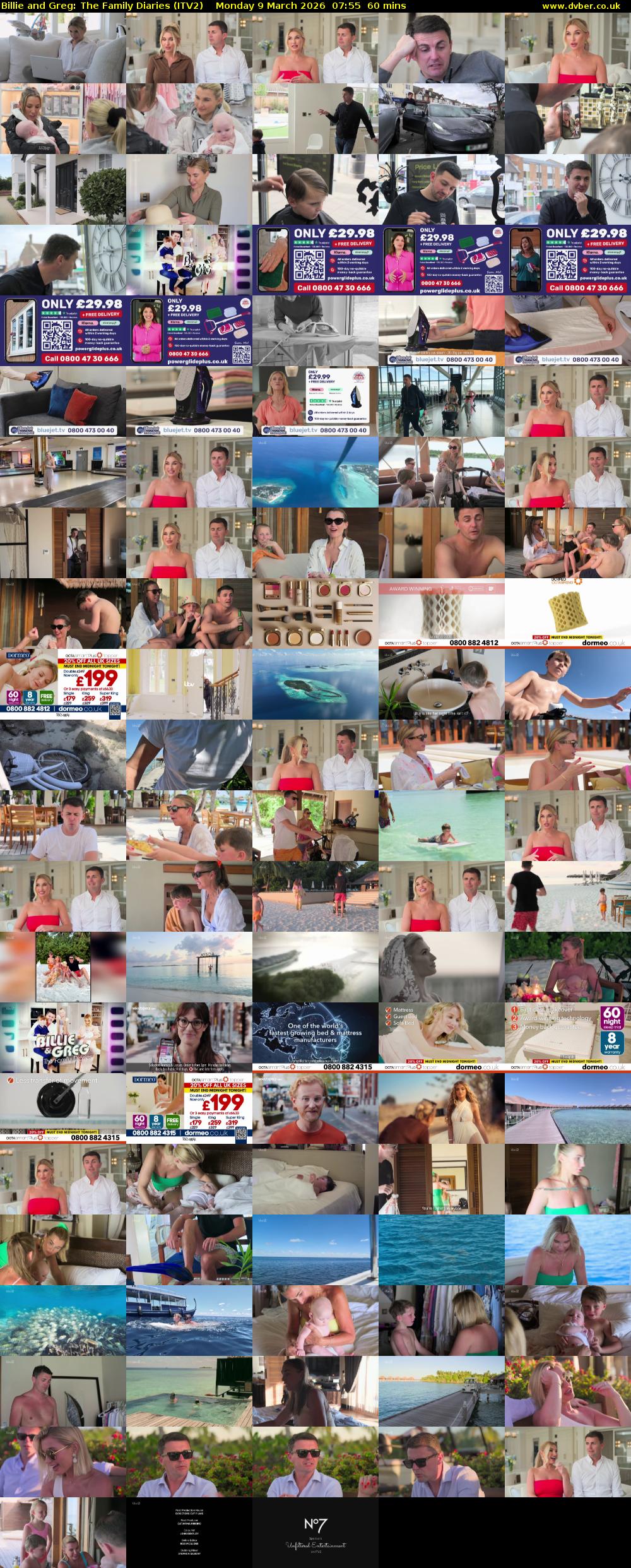 Billie and Greg: The Family Diaries (ITV2) Monday 9 March 2026 07:55 - 08:55