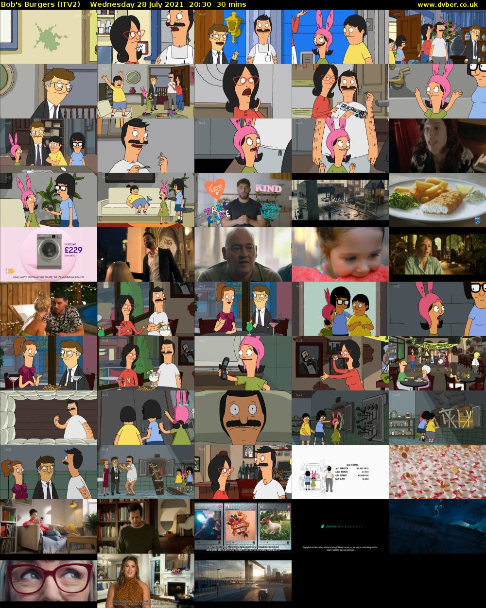 Bob's Burgers (ITV2) Wednesday 28 July 2021 20:30 - 21:00