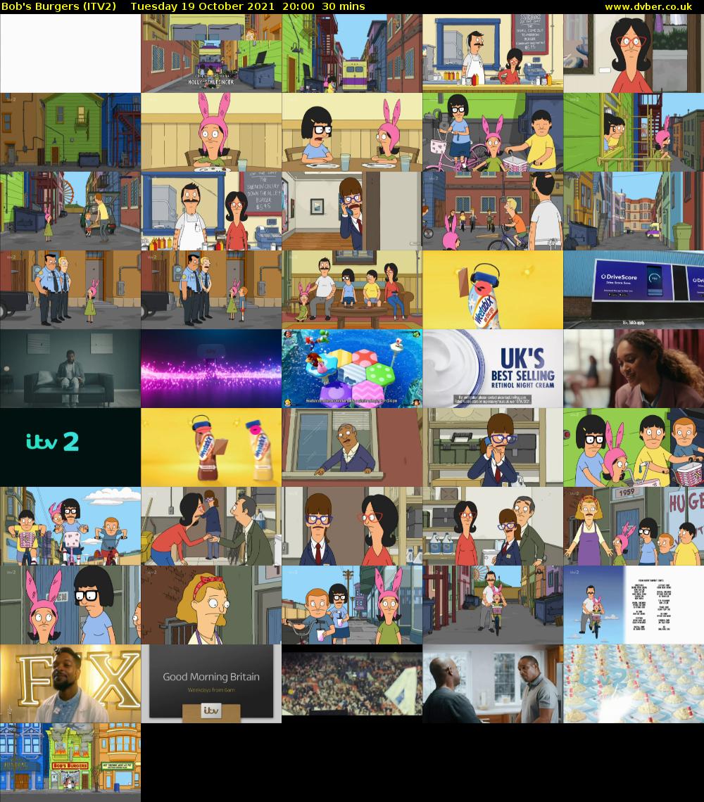 Bob's Burgers (ITV2) Tuesday 19 October 2021 20:00 - 20:30