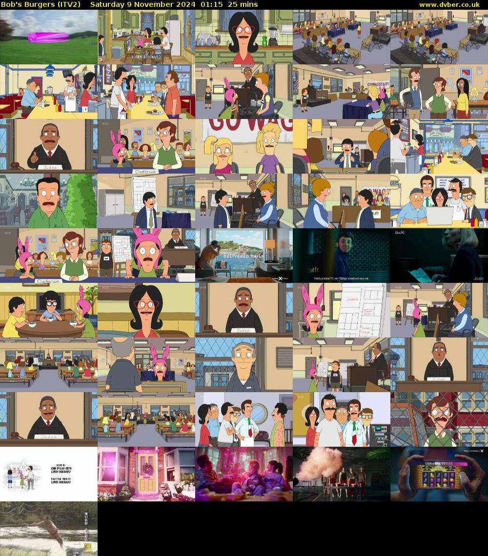 Bob's Burgers (ITV2) Saturday 9 November 2024 01:15 - 01:40
