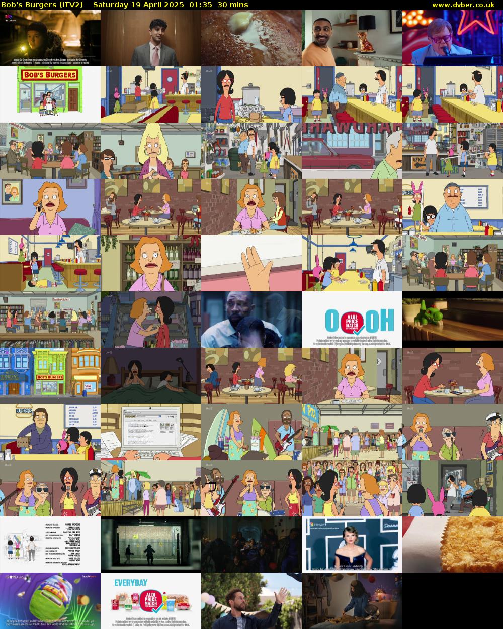 Bob's Burgers (ITV2) Saturday 19 April 2025 01:35 - 02:05