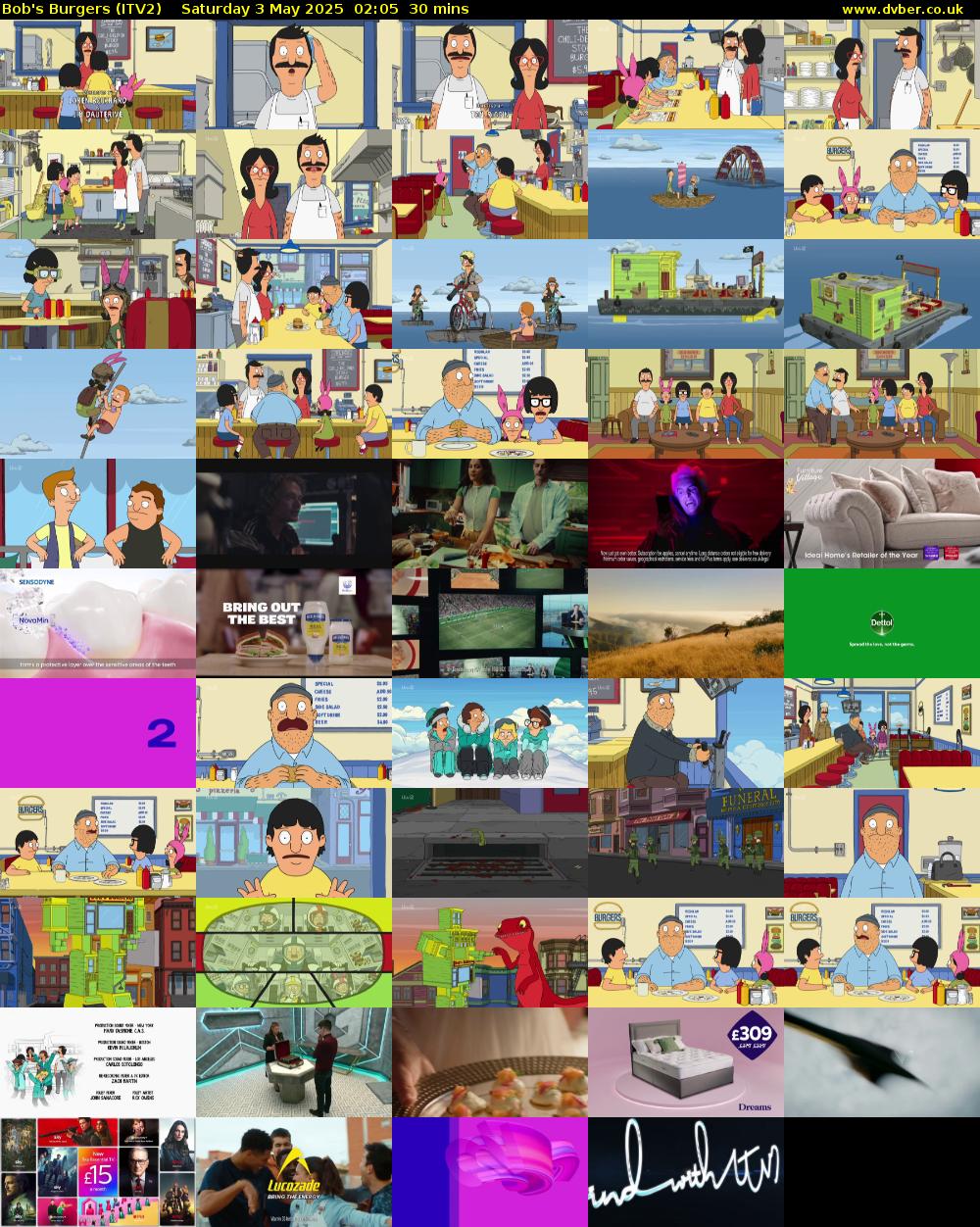 Bob's Burgers (ITV2) Saturday 3 May 2025 02:05 - 02:35