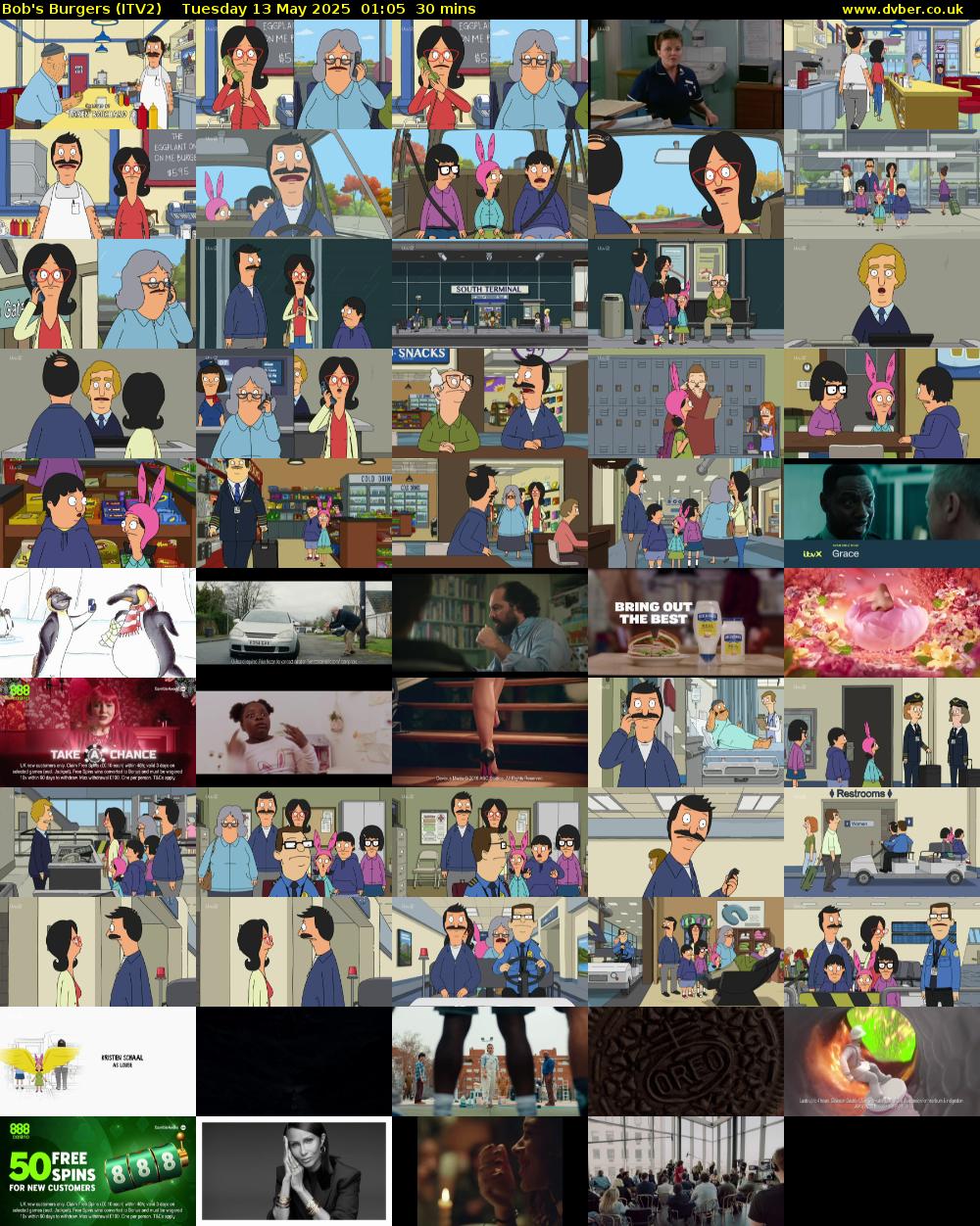 Bob's Burgers (ITV2) Tuesday 13 May 2025 01:05 - 01:35