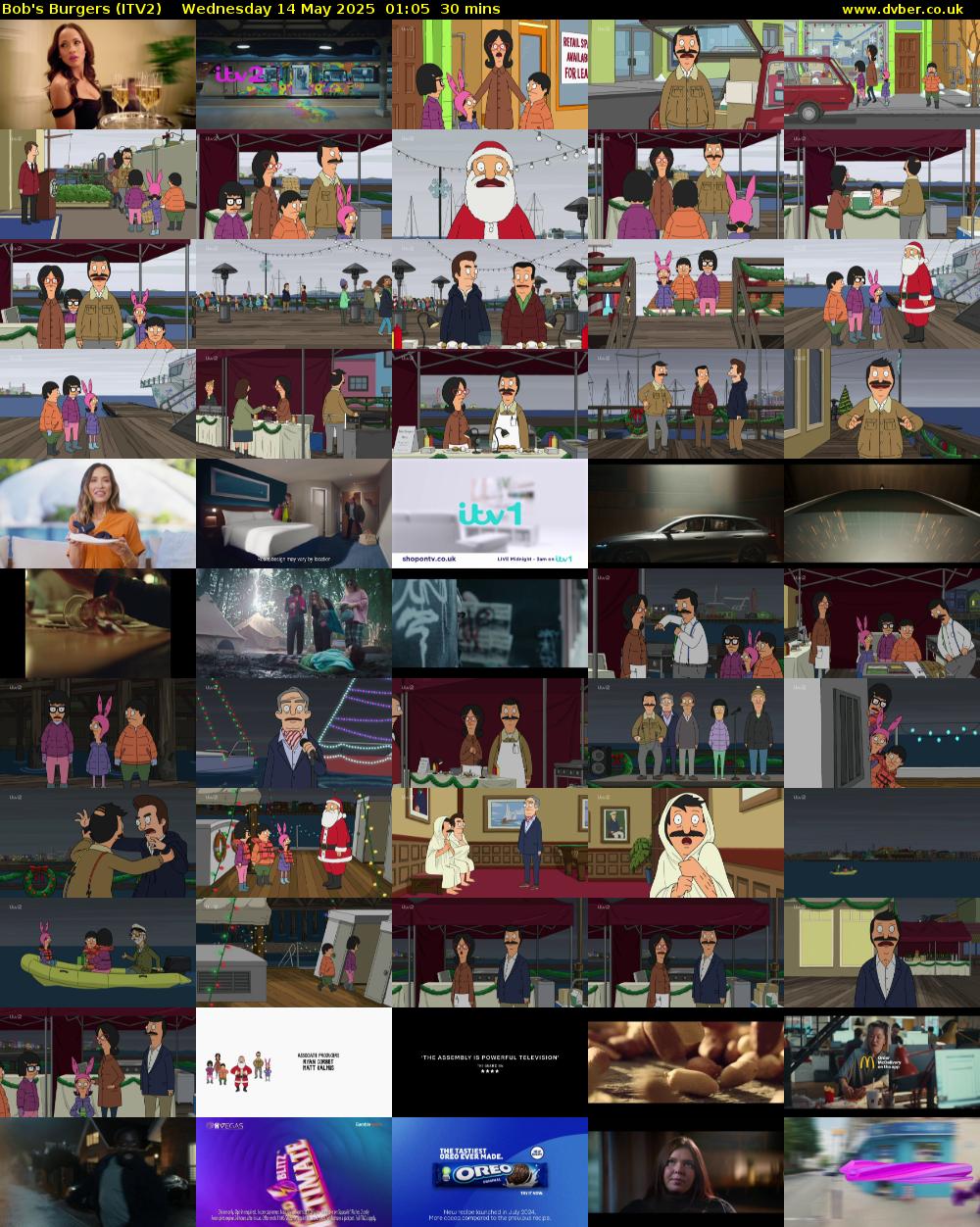 Bob's Burgers (ITV2) Wednesday 14 May 2025 01:05 - 01:35
