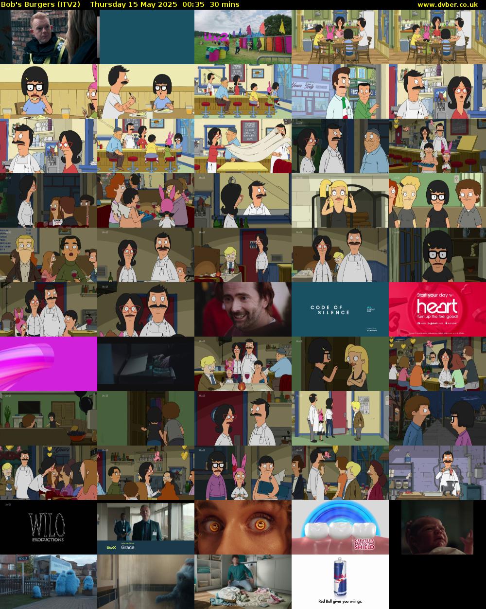 Bob's Burgers (ITV2) Thursday 15 May 2025 00:35 - 01:05
