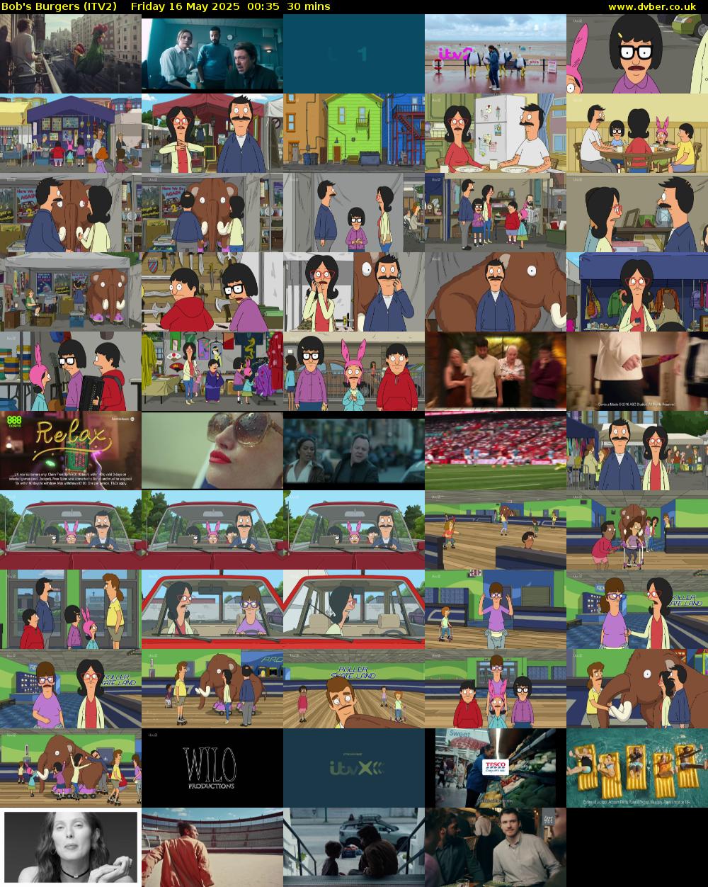 Bob's Burgers (ITV2) Friday 16 May 2025 00:35 - 01:05