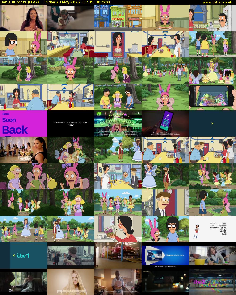 Bob's Burgers (ITV2) Friday 23 May 2025 01:35 - 02:05