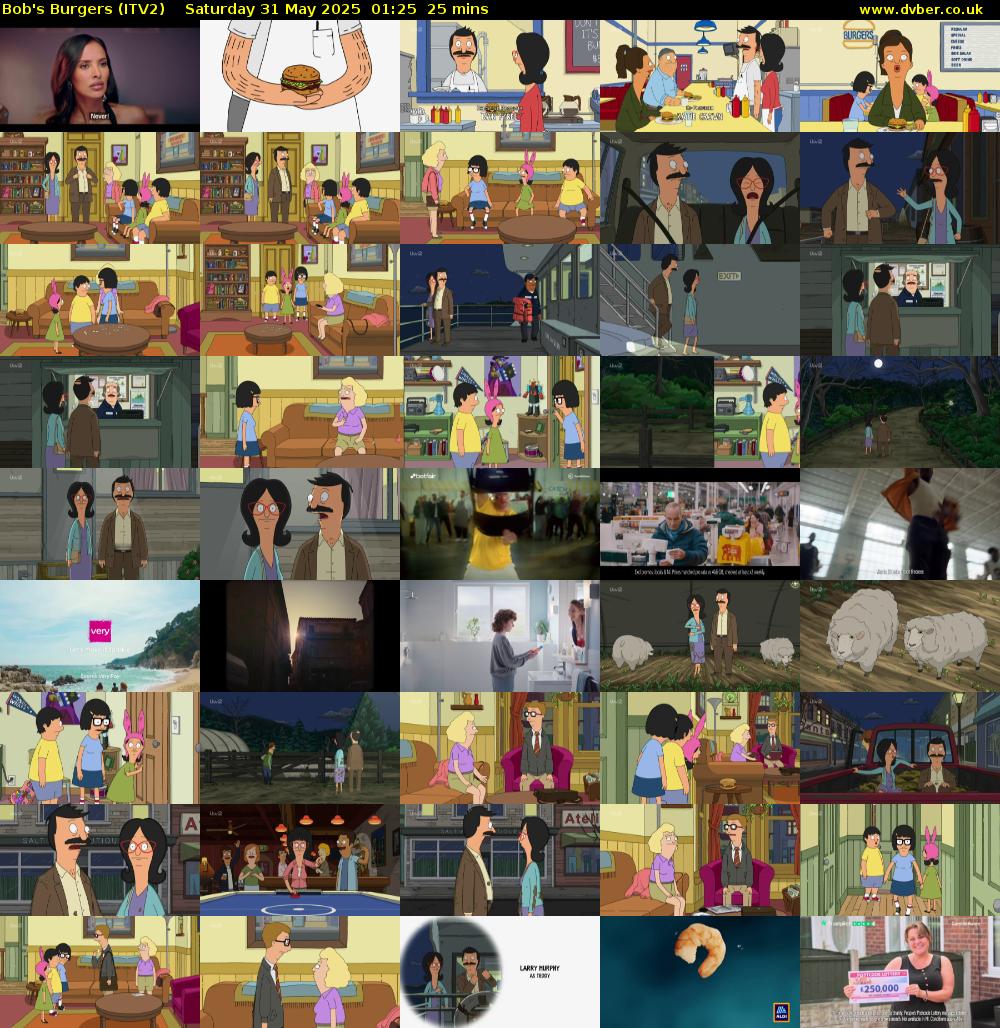 Bob's Burgers (ITV2) Saturday 31 May 2025 01:25 - 01:50