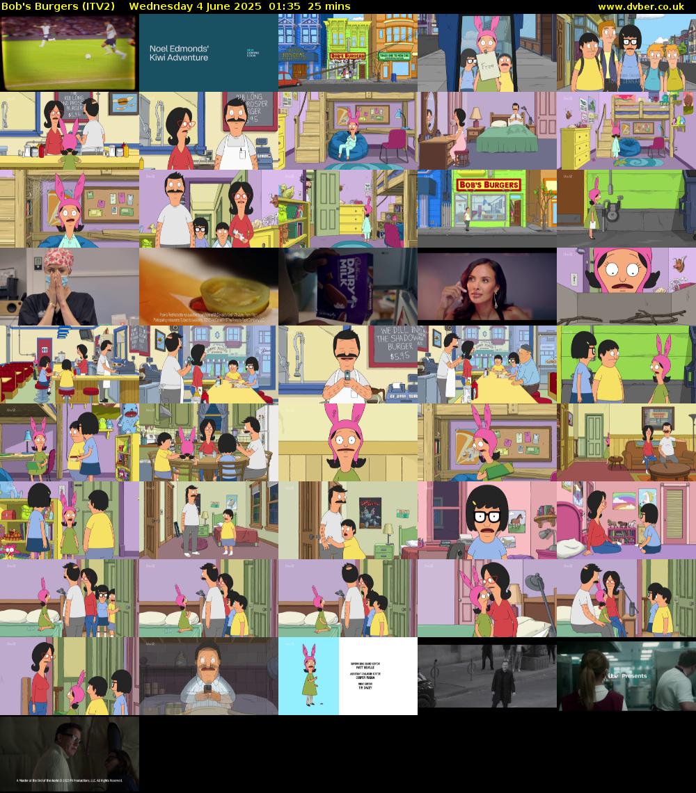 Bob's Burgers (ITV2) Wednesday 4 June 2025 01:35 - 02:00