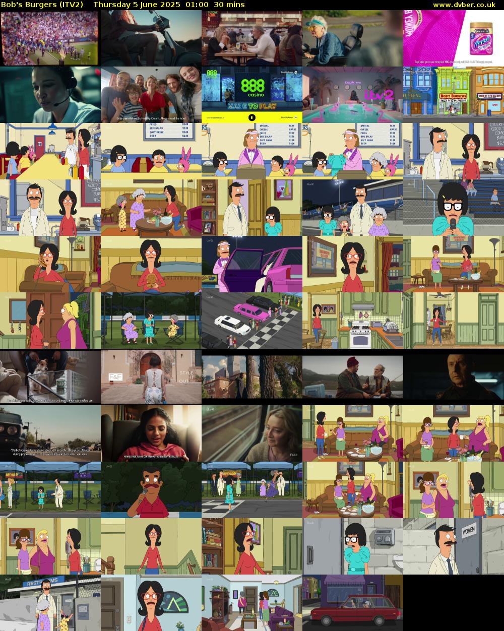 Bob's Burgers (ITV2) Thursday 5 June 2025 01:00 - 01:30